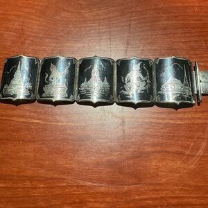 Vintage Silver Indian Bracelet 5 3/4 inches